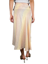 Falda Rayas Detalles Animal Print en Tela