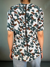 Polera Celeste Flores