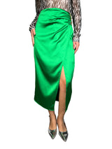 Falda Verde Satinado