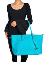 Cartera Cuero Turquesa