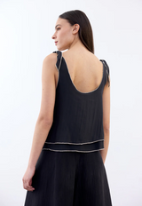 Top Doble Capa Reversible Seda