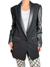 Blazer Detalles en Cuero