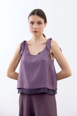 Top Doble Capa Reversible Seda