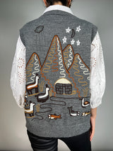 Sweater Bordado Sin Mangas