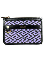 Clutch Coated Canvas Greca Signature