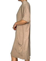 Vestido Tina Camel Oversize