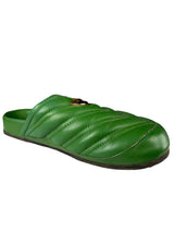 Mules Acolchadas Verde