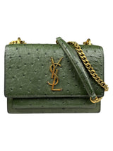 Cartera Cuero Verde
