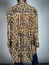 Blusa Animal Print Traslúcida