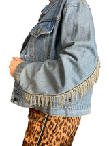 Chaqueta Raya Rhinestone Fringe