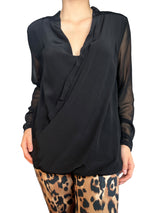 Blusa Mangas Traslucida