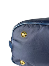 Cartera Azul Marino Tessuto