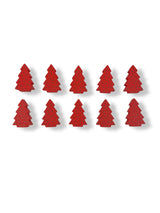 Set 10 Pinos Rojos Marcadores de puestos