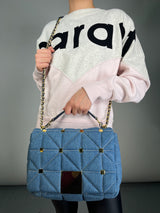 Cartera Denim Acolchada