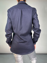 Camisa Franela Azul Marino