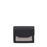 Cartera negro y gris Audree Saffiano