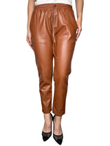 Pantalones de Cuero Café