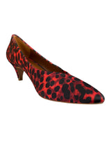 Zapato animal print rojo