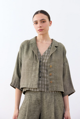 Chaqueta Corta Solapa Lino