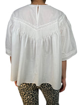 Blusa Blanca Plisada