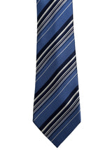 Corbata Rayas Azul Seda