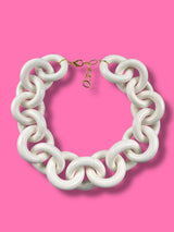 Collar Eslabón Blanco