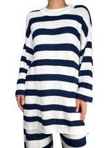 Sweater Rayas Tajos Laterales