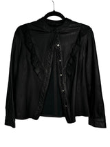 Sobrecamisa Ruffle Cuero