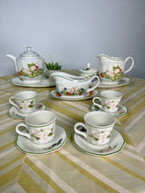 Set 4 Tazas Pequeñas Inglesas Borde Blanco