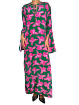 Vestido Maxi Verde Flores
