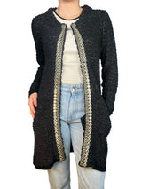 Tejido Negro Fibras Metalizadas