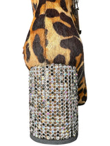 Botas Print Taco Ancho Strass