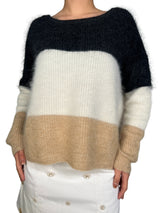 Sweater Tricolor Mohair, Conejo
