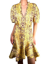 Vestido Flores Satinado