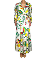 Vestido Satinado Hojas