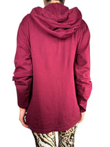Polera Capucha Burdeo