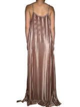 Vestido Accordion Pleat Trapeze