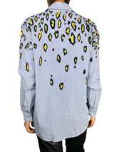 Blusa Rayas Detalle Animal Print