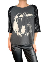 Polera Tigre Lentejuelas