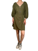 Vestido Verde Botones