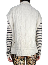 Chaqueta Acolchada Sin Mangas Crema