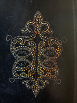 Abrigo Velvet Mostacillas Doradas