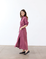 Vestido Camisero Recogido Algodón