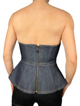 Top Bustier Denim Peplum