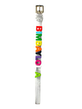 Pulsera Transparente Letras Multicolor