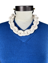 Collar Cadenas Blanco Glitter