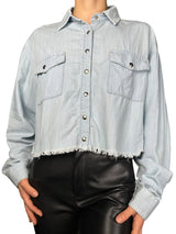 Blusa Cropped Desflecada