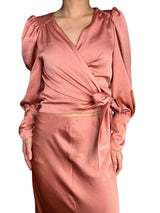 Set Blusa Y Falda Satinado