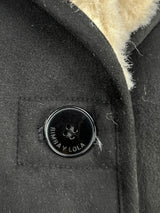 Chaqueta Efecto Ante Negra