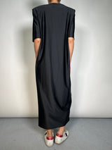 Vestido Elasticado Con Hombreras